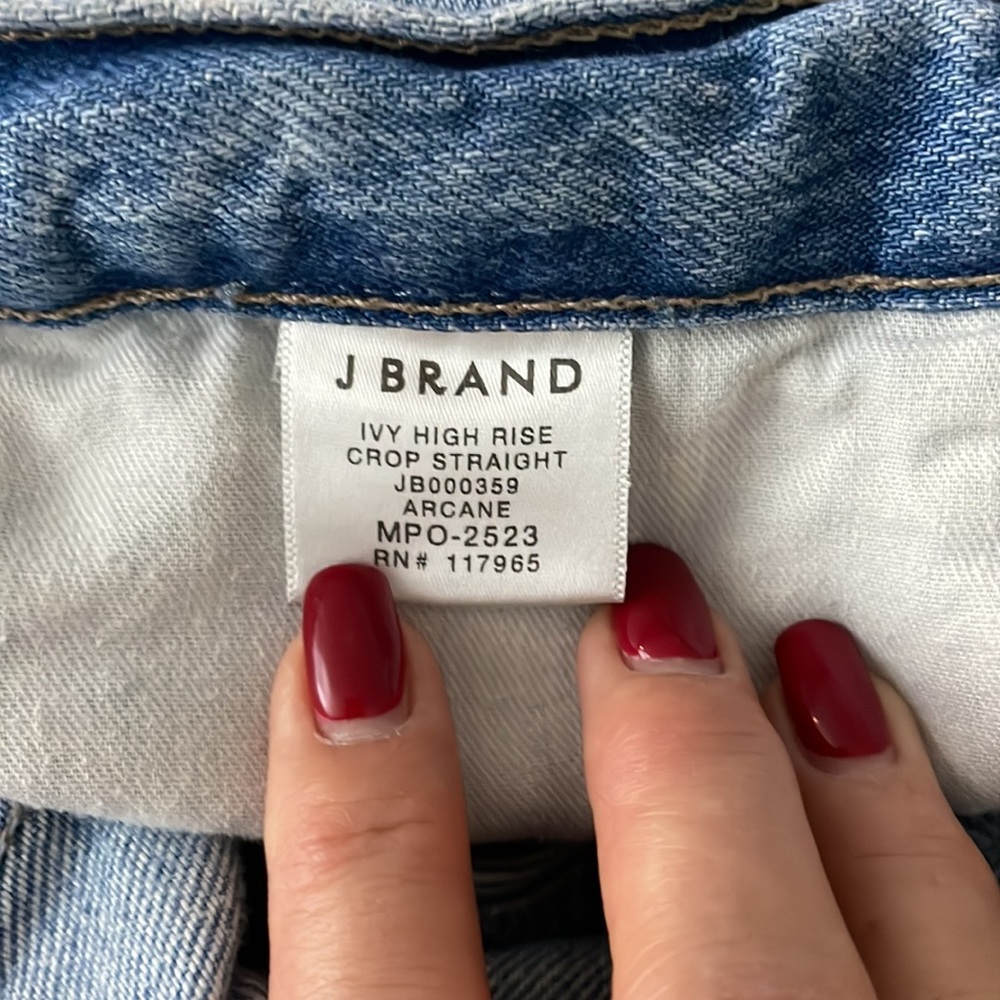 J Brand Ivy High Rise Crop Straight Arcane Jeans size 25 - Picture 9 of 9